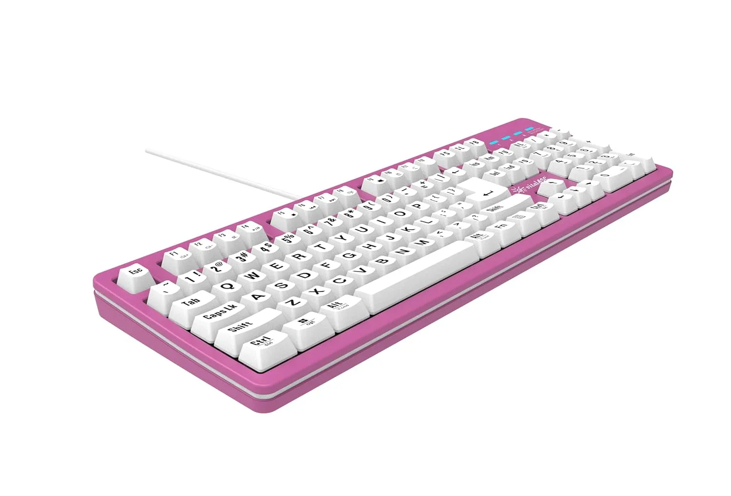VitalASC USB Gaming Keyboard with Large Font ‎EKB216 White view 6
